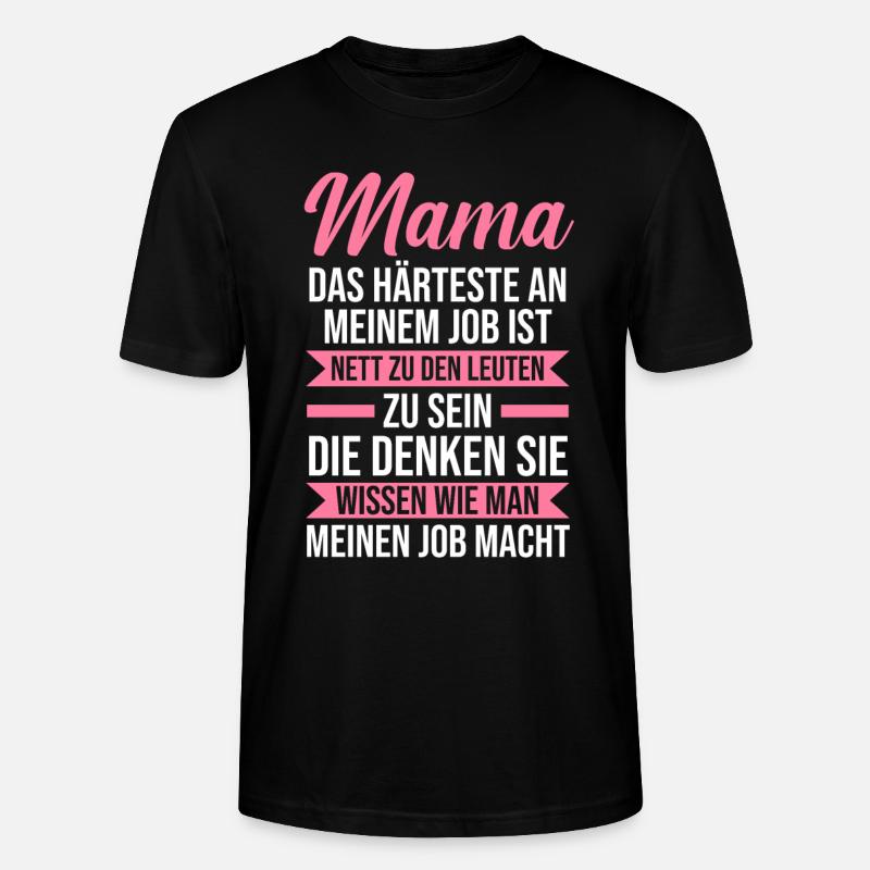 Mutter Mama - Stanley/Stella Unisex Bio-T-Shirt CRAFTER - Schwarz