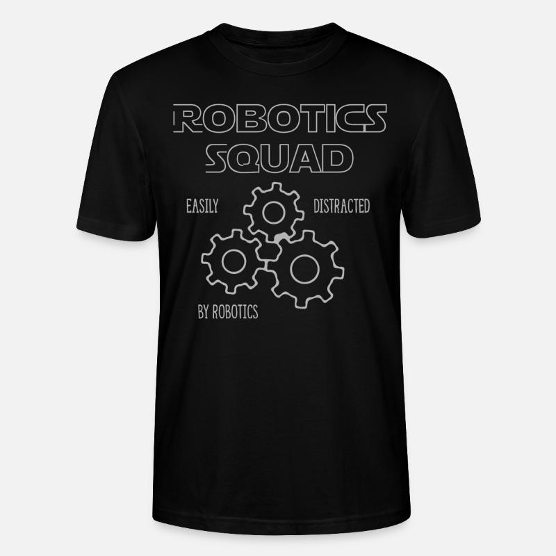 Robotics Squad Engineering Funny Robots - Stanley/Stella CRAFTER Unisex Organic T-Shirt - black