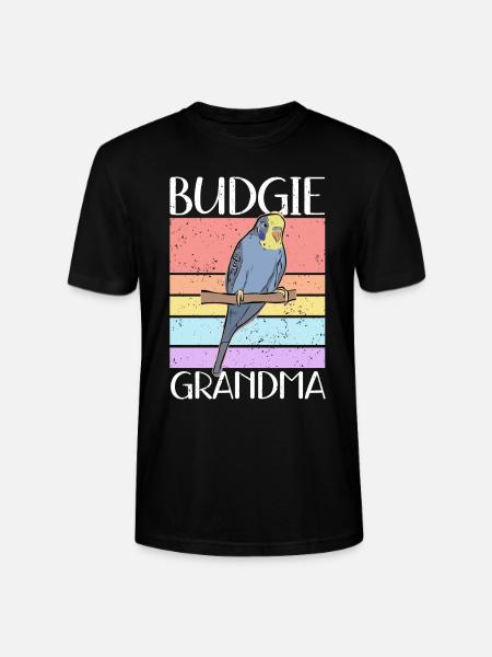 Budgerigar Grandma | Budgerigars Gift - Stanley/Stella CRAFTER Unisex Organic T-Shirt - black