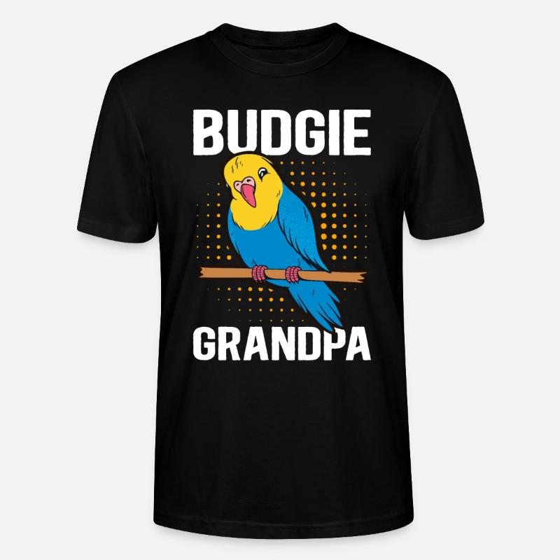 Budgerigar Grand-père Budgerigars Cadeau - T-shirt bio CRAFTER Stanley Stella Unisexe - noir