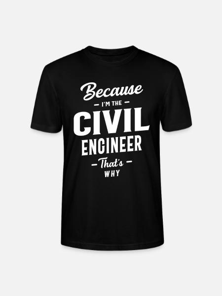 Civil Engineer Job Title Profession - Stanley/Stella CRAFTER Unisex Organic T-Shirt - black