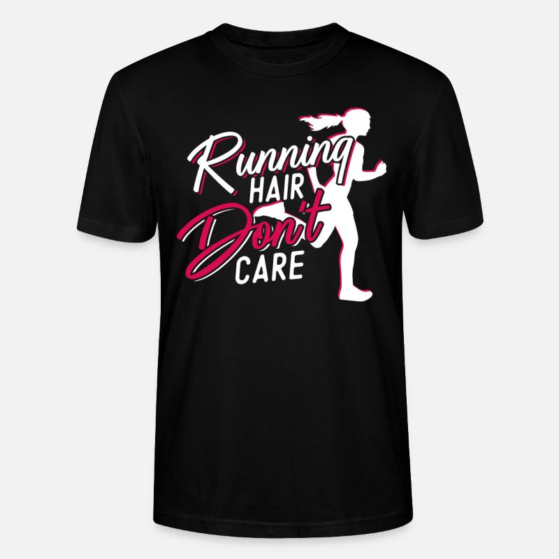 Running Runner Half Marathon Girl - Stanley/Stella Unisex Bio-T-Shirt CRAFTER - Schwarz