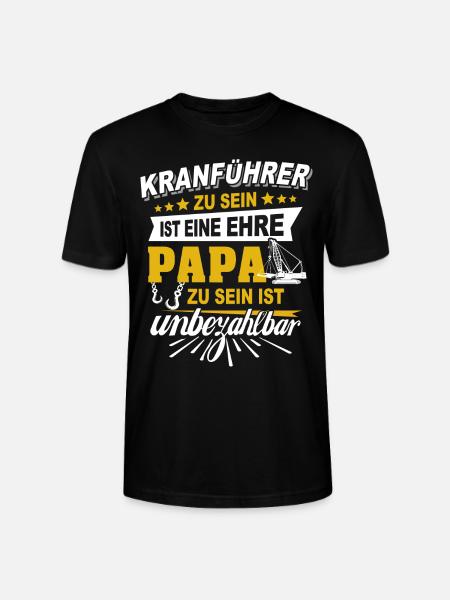 Kranführer Papa Kranfahrer Vater - Stanley/Stella Unisex Bio-T-Shirt CRAFTER - Schwarz