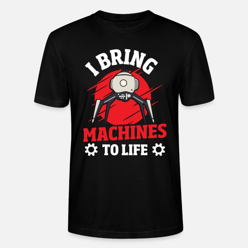 Roboter Computer Ingenieur - Stanley/Stella Unisex Bio-T-Shirt CRAFTER - Schwarz