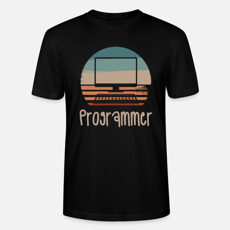 Retro Vintage Programmer Computer Programming - Stanley/Stella Unisex Bio-T-Shirt CRAFTER - Schwarz