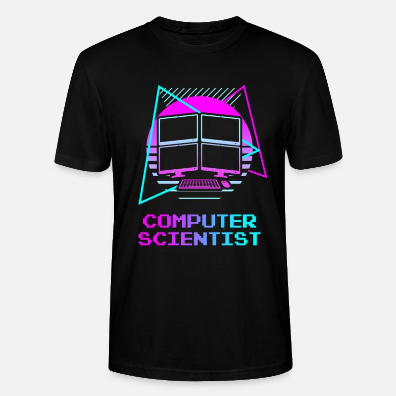 Retro Computer Scientist Information - Stanley/Stella Unisex Bio-T-Shirt CRAFTER - Schwarz