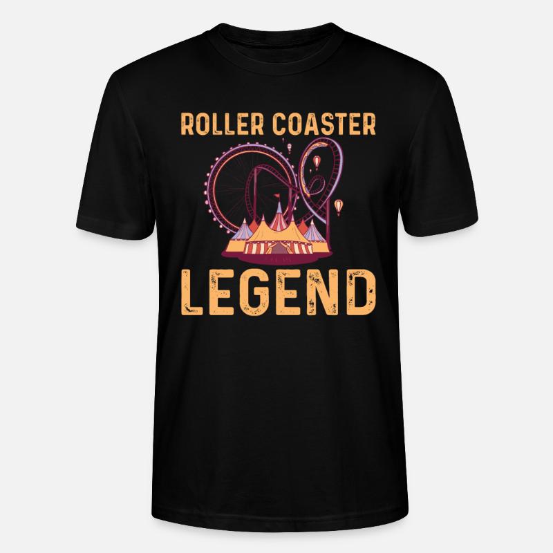 Achterbahn Legende - Stanley/Stella Unisex Bio-T-Shirt CRAFTER - Schwarz