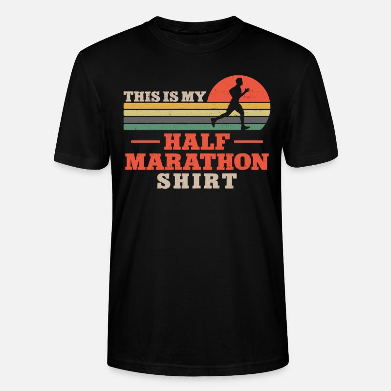 Running Runner Half Marathon - Stanley/Stella Unisex Bio-T-Shirt CRAFTER - Schwarz