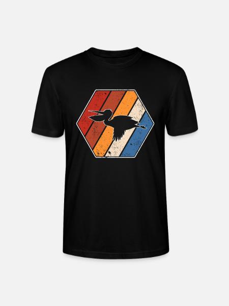 Pelikan Rétro - T-shirt bio CRAFTER Stanley Stella Unisexe - noir
