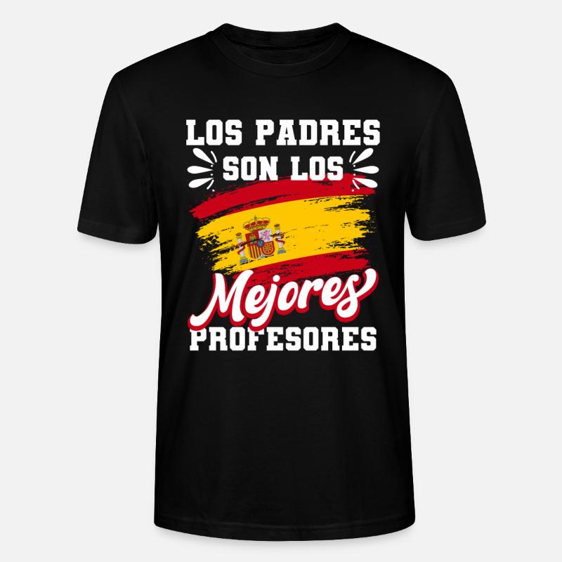 Spanish Papa Daddy Best Daddy - Stanley/Stella CRAFTER Unisex Organic T-Shirt - black