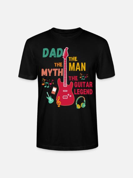 Dad The Guitar Legend - Stanley/Stella CRAFTER Unisex Organic T-Shirt - black