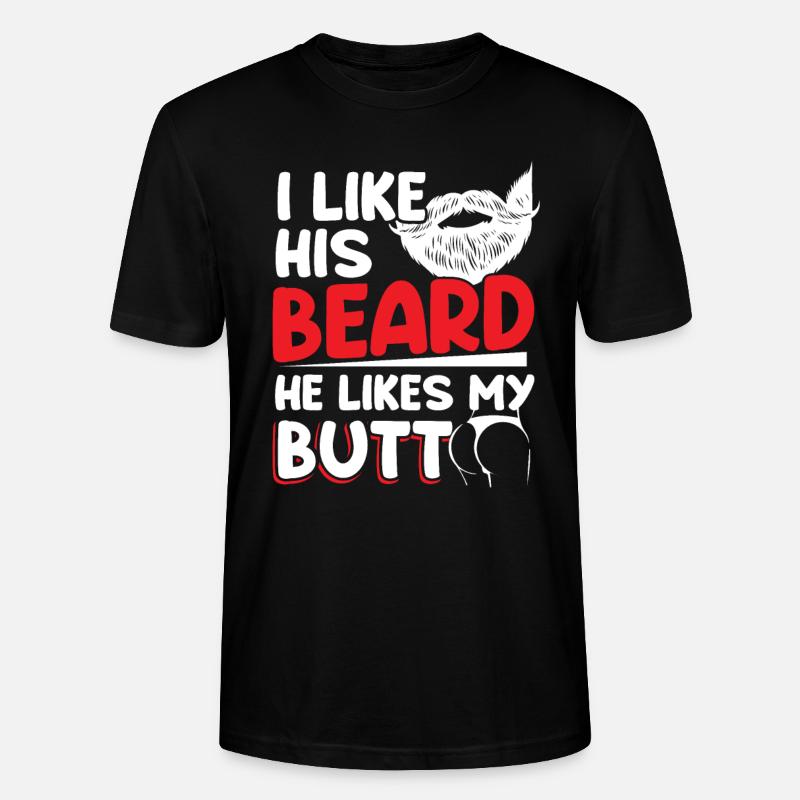 Couples Relationship Beard Lovers - Stanley/Stella CRAFTER Unisex Organic T-Shirt - black