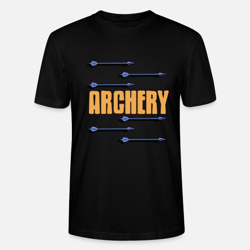 Bogenschießen mit pfeil und bogen - Stanley/Stella Unisex Bio-T-Shirt CRAFTER - Schwarz
