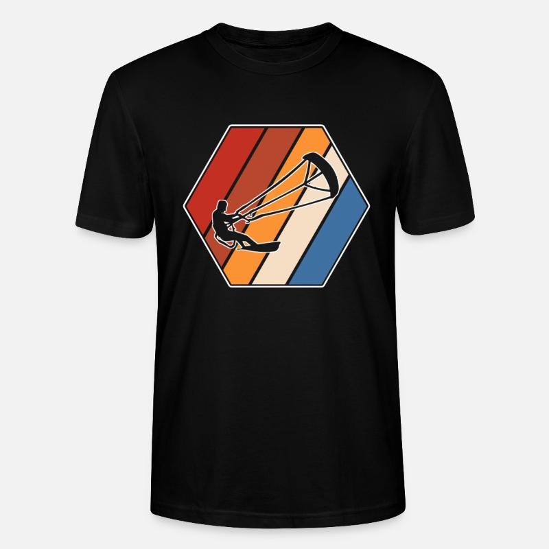 Kitesurf Rétro - T-shirt bio CRAFTER Stanley Stella Unisexe - noir