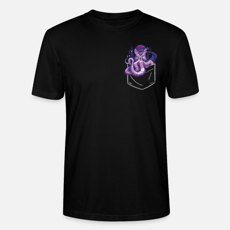 Octopus Kraken Cuttlefish Tier - Stanley/Stella Unisex Bio-T-Shirt CRAFTER - Schwarz