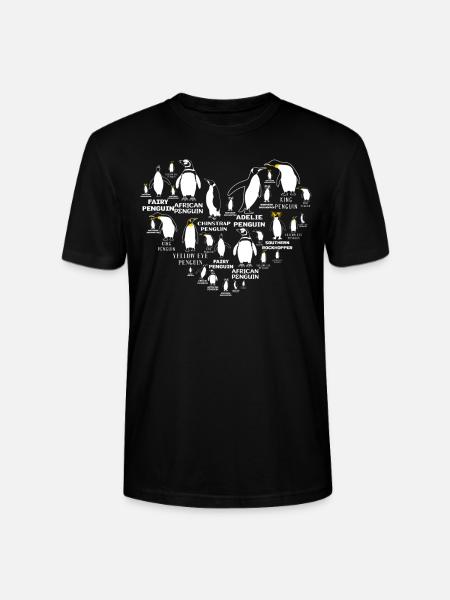Penguins, Penguins, Penguin lovers - Stanley/Stella CRAFTER Unisex Organic T-Shirt - black