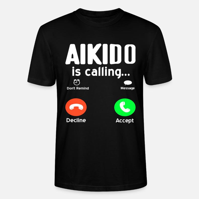 Aikido is calling - Stanley/Stella Unisex Bio-T-Shirt CRAFTER - Schwarz
