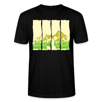 Watzmann Bergsteigen Watzmannmassiv - Stanley/Stella Unisex Bio-T-Shirt CRAFTER - Schwarz - Vorne - Alina (178cm) & Michal (187cm)