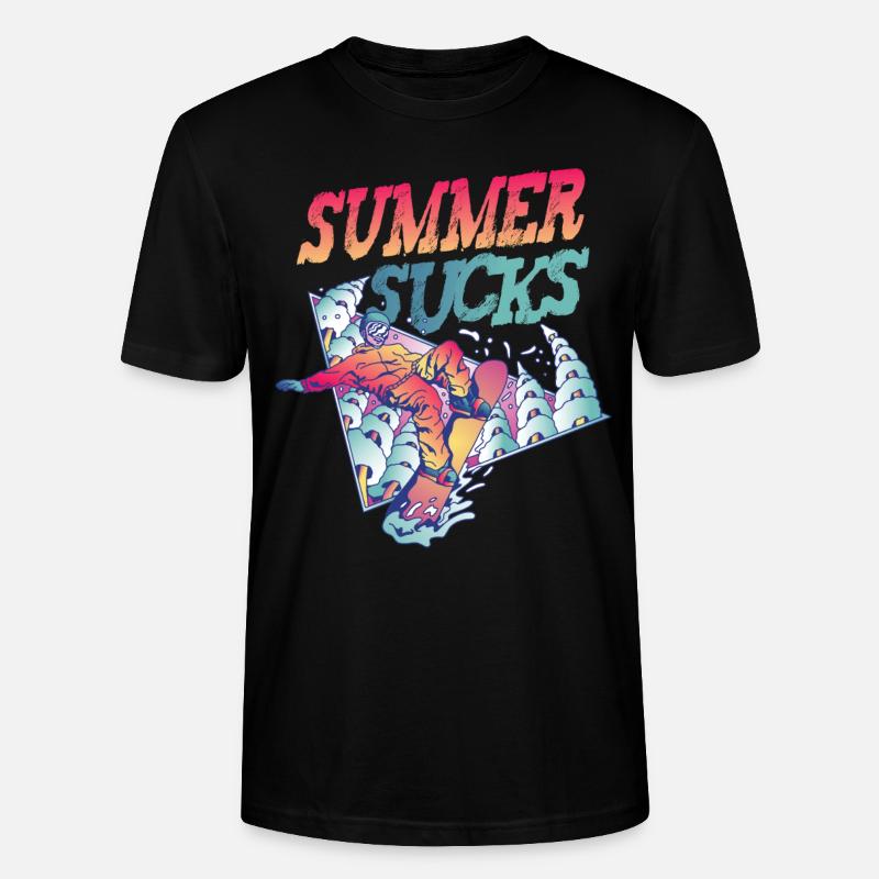 Summer Sucks Snowboarding - Stanley/Stella Unisex Bio-T-Shirt CRAFTER - Schwarz