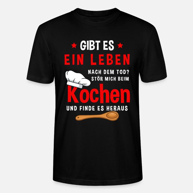 Küchenchef Chefkoch Hobbykoch Koch Kochen - Stanley/Stella Unisex Bio-T-Shirt CRAFTER - Schwarz