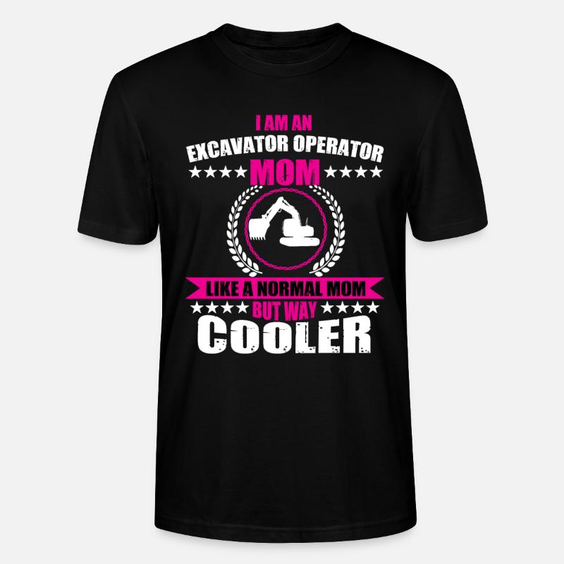 Baggerfahrer Mama - Stanley/Stella Unisex Bio-T-Shirt CRAFTER - Schwarz
