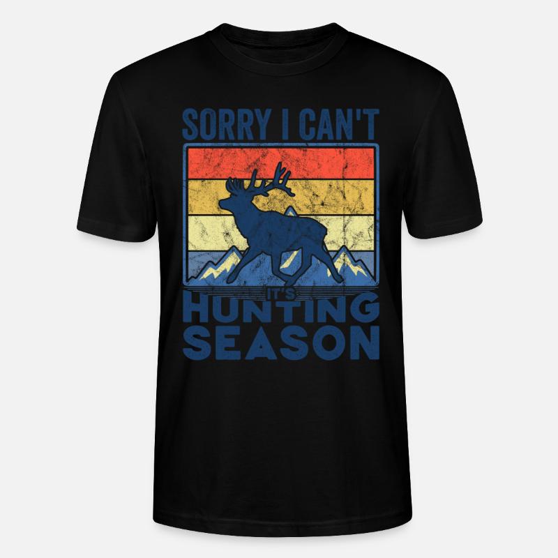 HIrschgeweih Hirschjagd Jagd Jagdsaison - Stanley/Stella Unisex Bio-T-Shirt CRAFTER - Schwarz