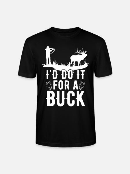 HIrschgeweih Hirschjagd Jagd Jagdsaison - Stanley/Stella Unisex Bio-T-Shirt CRAFTER - Schwarz