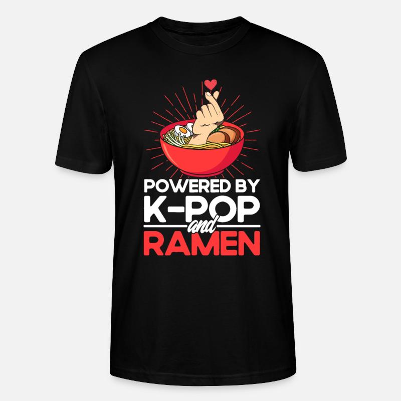 Propulsé par K-Pop et Ramen - T-shirt bio CRAFTER Stanley Stella Unisexe - noir