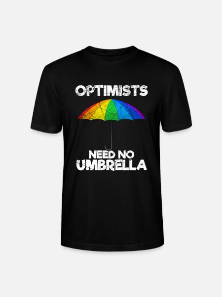 Optimists Need No Umbrella Optimisten - Stanley/Stella Unisex Bio-T-Shirt CRAFTER - Schwarz