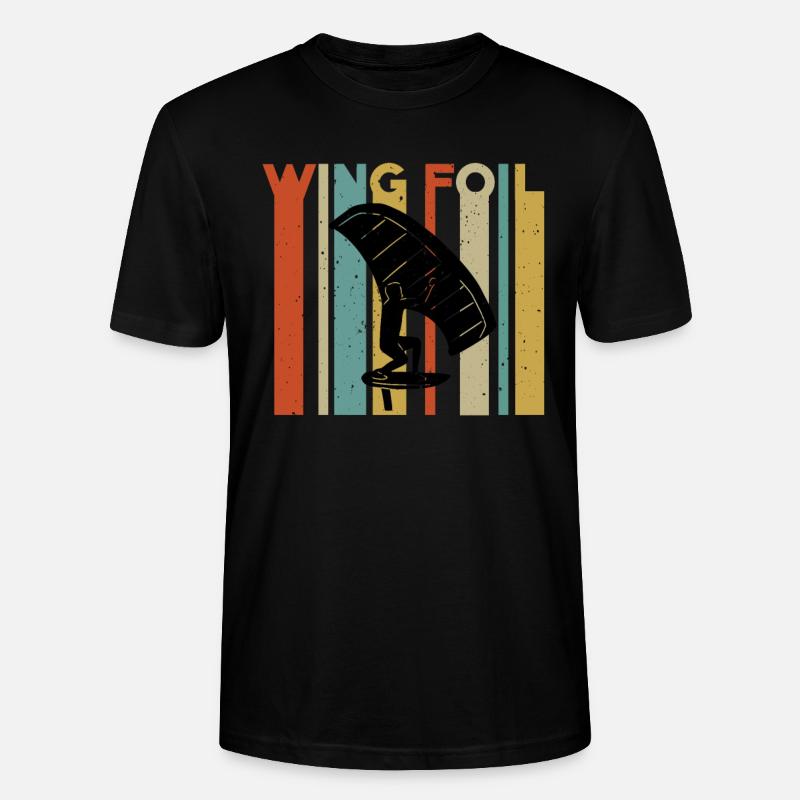 Wing Foil - Stanley/Stella Unisex Bio-T-Shirt CRAFTER - Schwarz