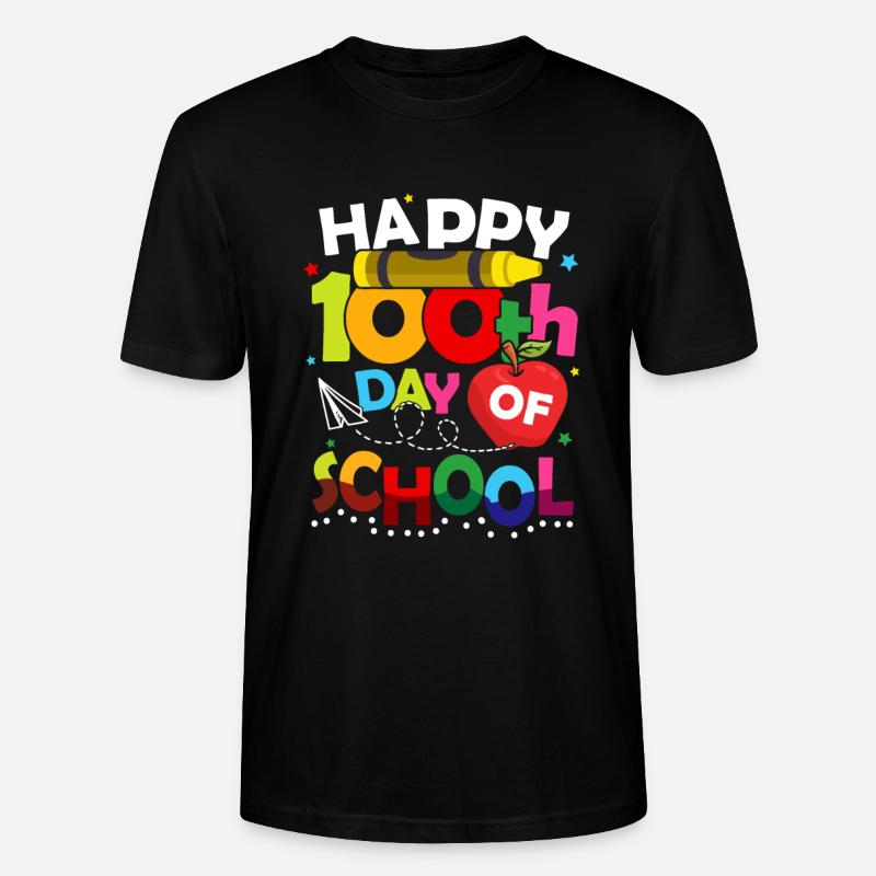 Joyeux 100e jour d’école - T-shirt bio CRAFTER Stanley Stella Unisexe - noir