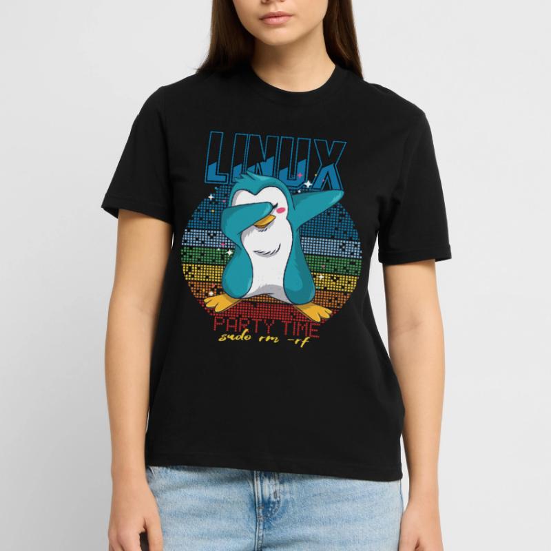 Linux Party Sudo Root Geek Mignon Pingouin Nerd Progr T-shirt bio CRAFTER Stanley Stella Unisexe