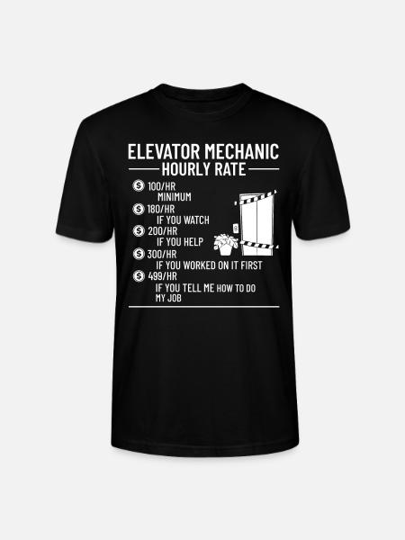 Technicien d’ascenseur Élévateur élévateur - T-shirt bio CRAFTER Stanley Stella Unisexe - noir