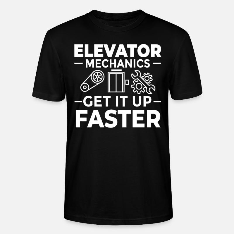 Technicien d’ascenseur Élévateur élévateur - T-shirt bio CRAFTER Stanley Stella Unisexe - noir