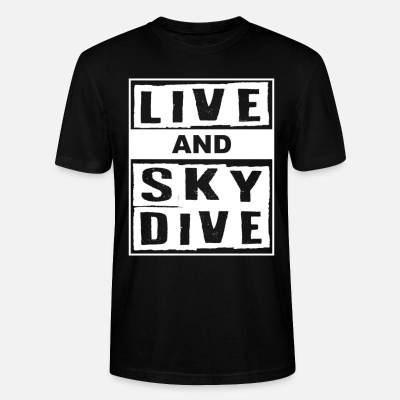 Live And Skydive Fallschirm - Stanley/Stella Unisex Bio-T-Shirt CRAFTER - Schwarz