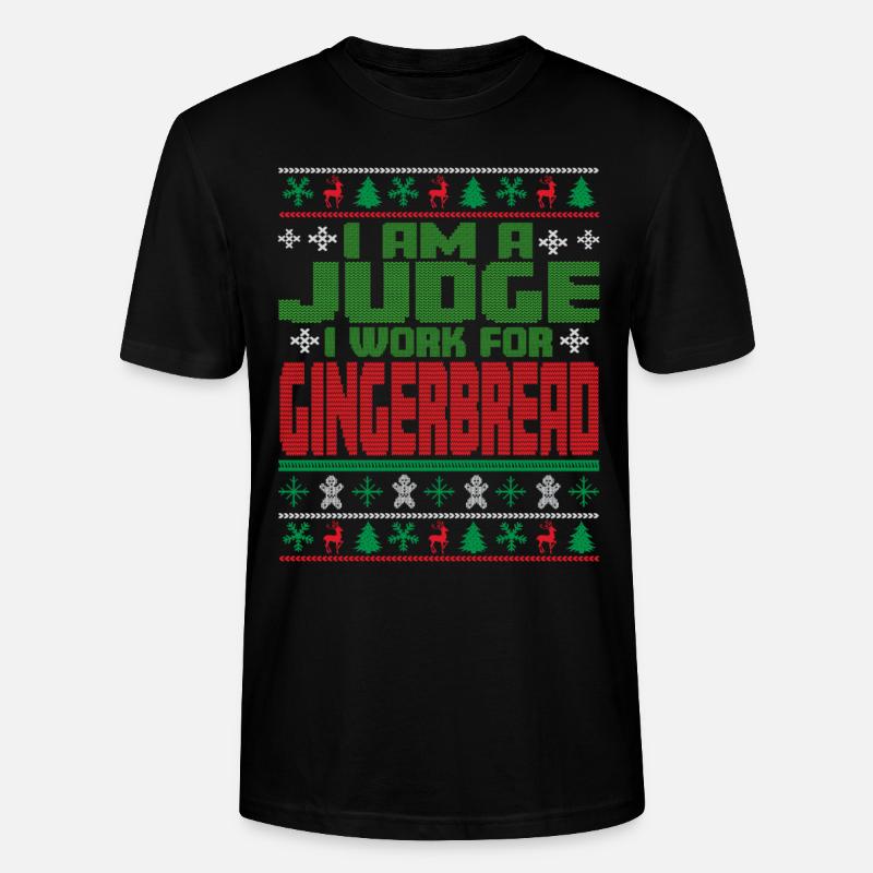 Richter Weihnachten Spruch - Stanley/Stella Unisex Bio-T-Shirt CRAFTER - Schwarz