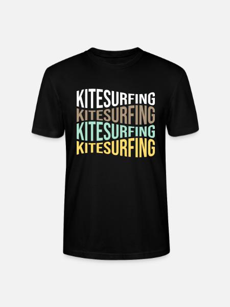 Kite Surfing - Stanley/Stella CRAFTER Unisex Organic T-Shirt - black