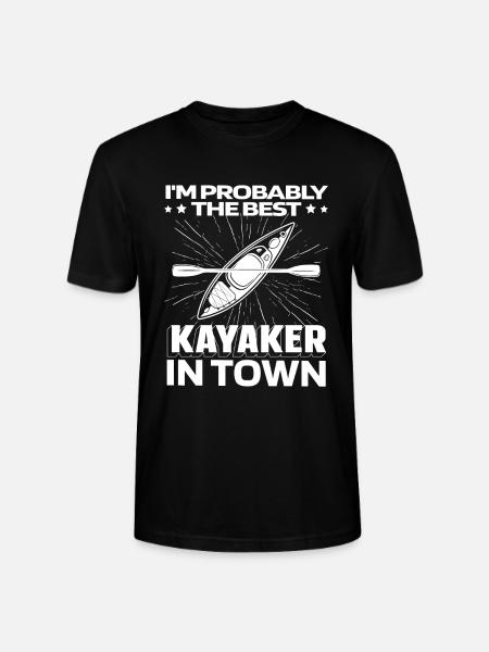 Kayakers Funny - Stanley/Stella CRAFTER Unisex Organic T-Shirt - black