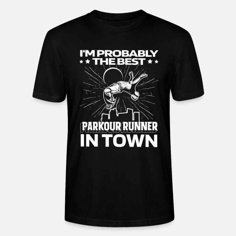 Parkour drôle - T-shirt bio CRAFTER Stanley Stella Unisexe - noir