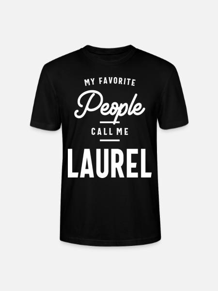Laurel Personalized Name - Stanley/Stella Unisex Bio-T-Shirt CRAFTER - Schwarz