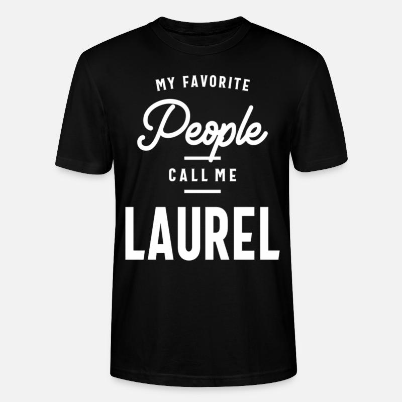 Laurel Personalized Name - Stanley/Stella Unisex Bio-T-Shirt CRAFTER - Schwarz