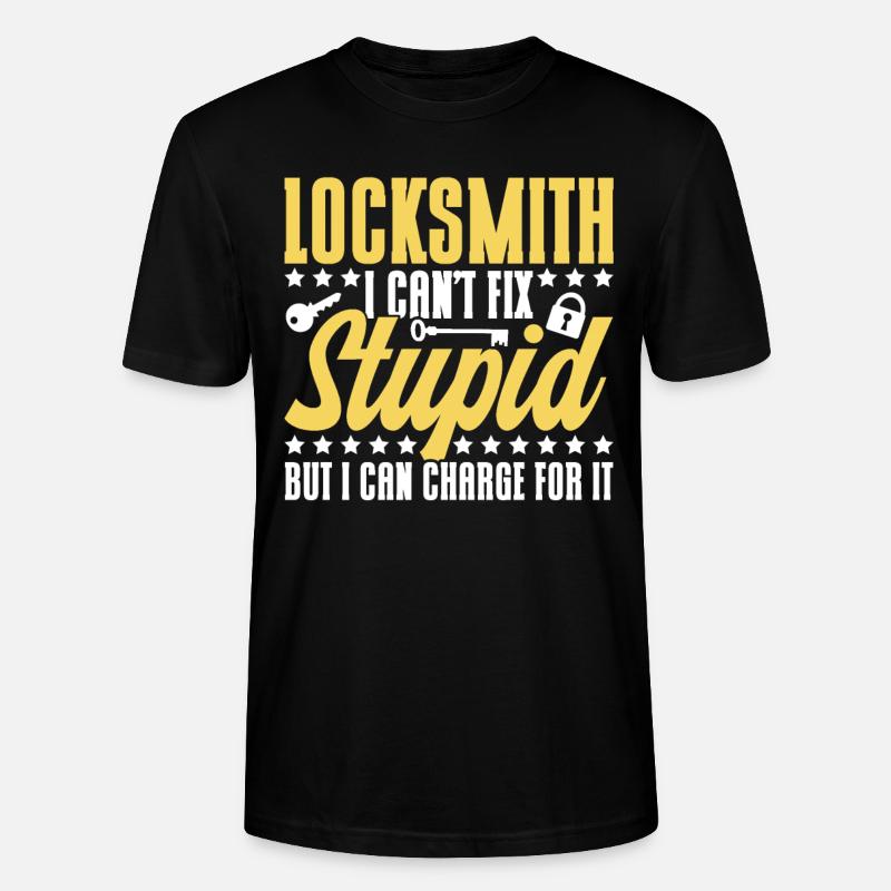 Locksmith Lock Picking Employee Locksmith - Stanley/Stella CRAFTER Unisex Organic T-Shirt - black