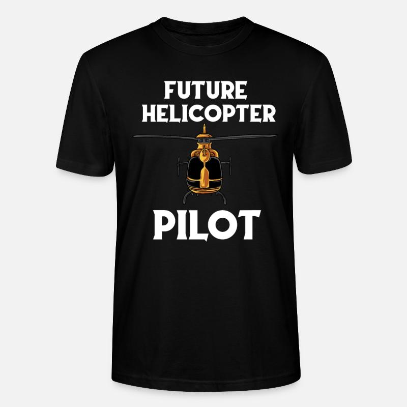 Zukünftiger Hubschrauberpilot - Stanley/Stella Unisex Bio-T-Shirt CRAFTER - Schwarz