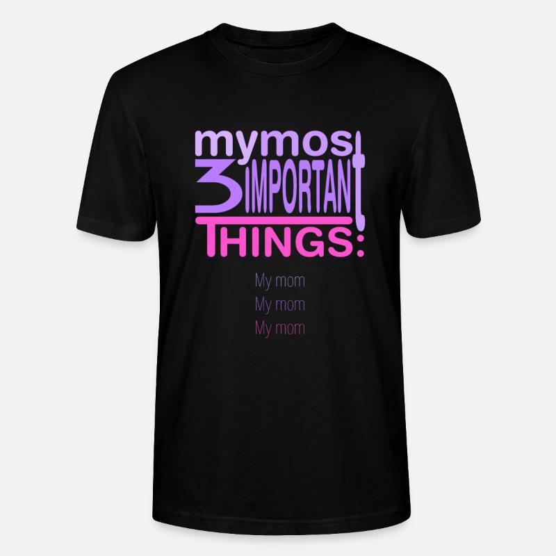 Important? 3x ma mère - T-shirt bio CRAFTER Stanley Stella Unisexe - noir