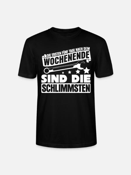 Handwerker Handwerk - Stanley/Stella Unisex Bio-T-Shirt CRAFTER - Schwarz