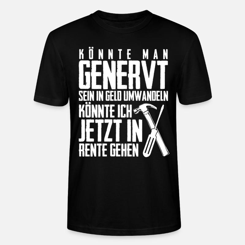 Genervter Handwerker Handwerk - Stanley/Stella Unisex Bio-T-Shirt CRAFTER - Schwarz