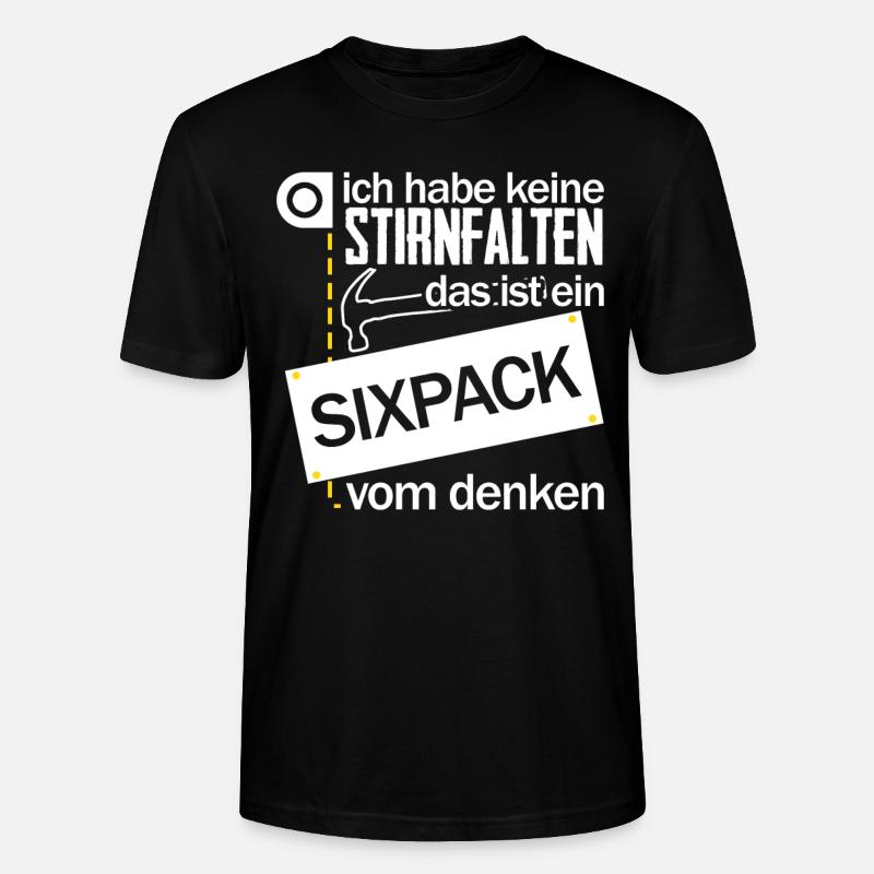 Handwerker Sixpack Handwerk - Stanley/Stella Unisex Bio-T-Shirt CRAFTER - Schwarz