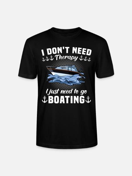 Captain Boating Therapy - Stanley/Stella Unisex Bio-T-Shirt CRAFTER - Schwarz
