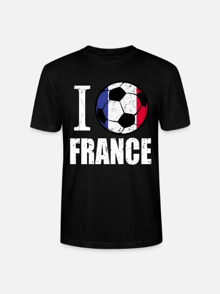 Frankreich Fußball - Stanley/Stella Unisex Bio-T-Shirt CRAFTER - Schwarz