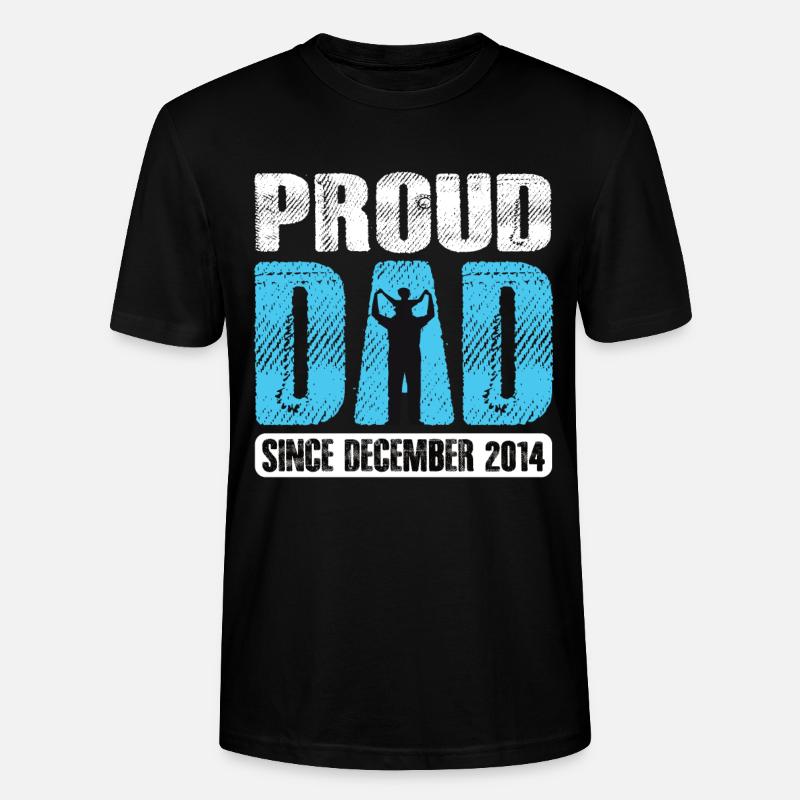 Fier papa depuis décembre 2014 - T-shirt bio CRAFTER Stanley Stella Unisexe - noir